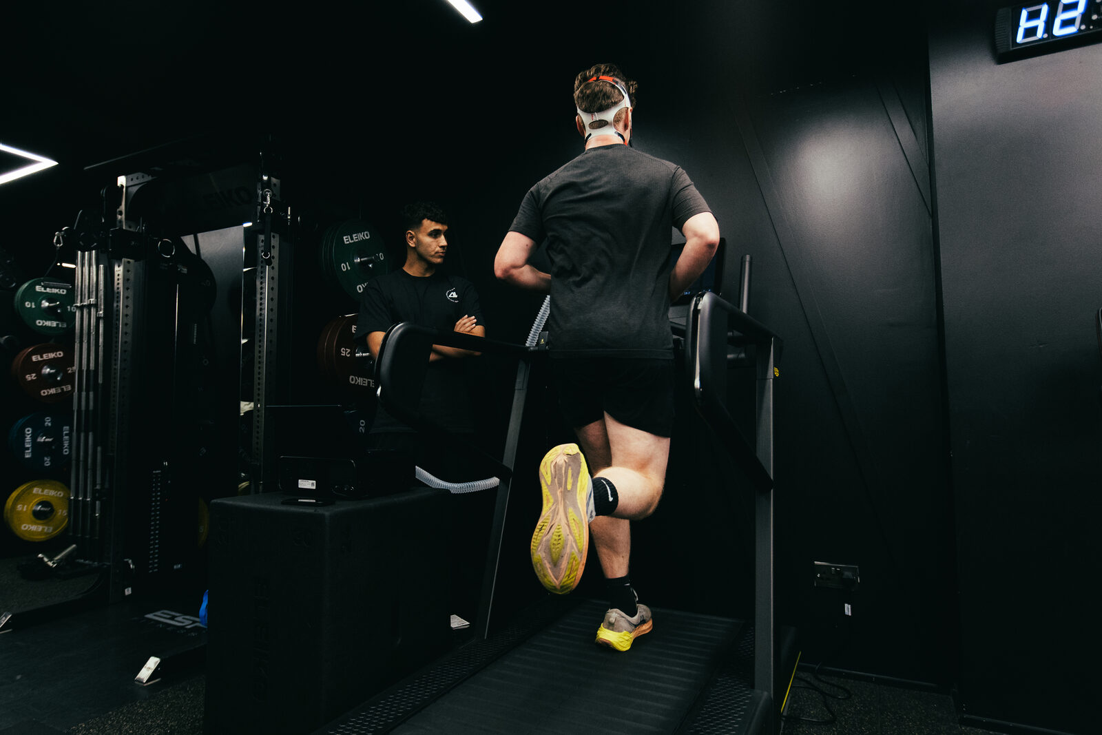 Athlete on a treadmill during endurance profiling at DVOTION Labs London